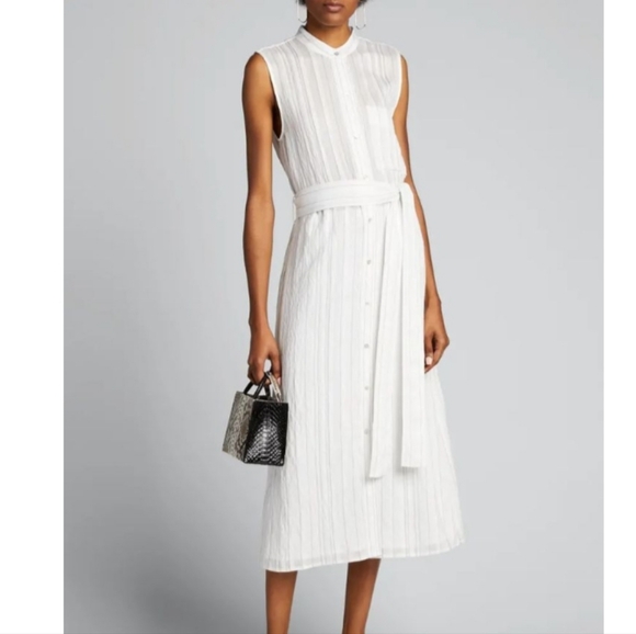 Vince Dresses & Skirts - Vince‎ Drapey Button-Down Stripe Shirtdress